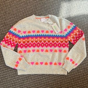 Brodie Cashmere Rainbow Fairisle Jumper 100% cashmere